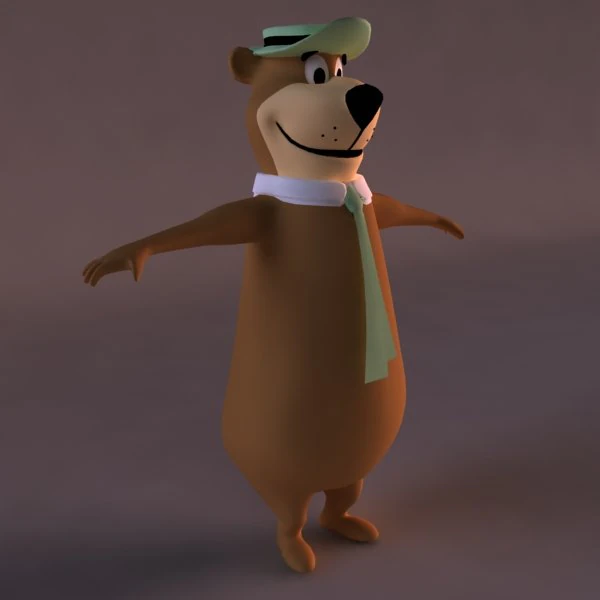 yogi bear 3d character 3D Model .c4d .max .obj .3ds .fbx .stl .blend 