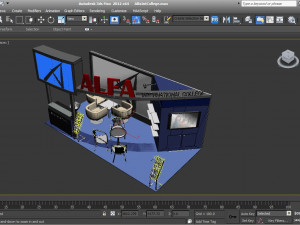 alfa international college 3 x 6 booth Modelo 3D