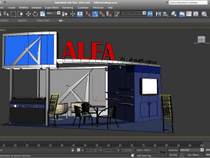 alfa international college 3 x 6 booth Modelo 3D