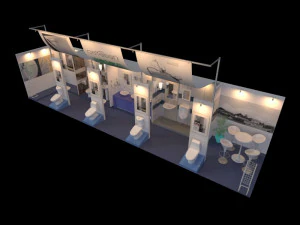 nagako 25 x 12 booth 3D Model