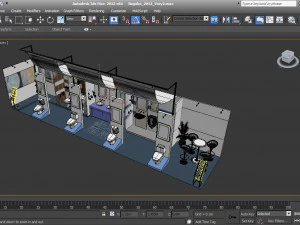 nagako 25 x 12 booth 3D Model