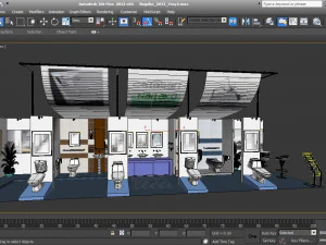 nagako 25 x 12 booth 3D Model