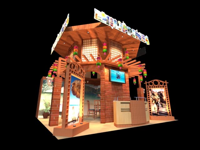 philippines 6 x 6 exhibition booth Modelo 3D .c4d .max .obj .3ds .fbx .stl .blend 