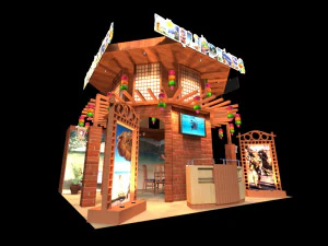 виставковий стенд 6 x 6 на Філіппінах 3D Модель