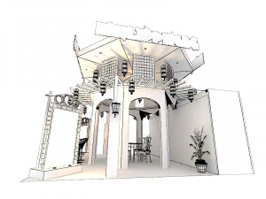philippines 6 x 6 exhibition booth 3D Model