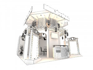 philippines 6 x 6 exhibition booth Modelo 3D