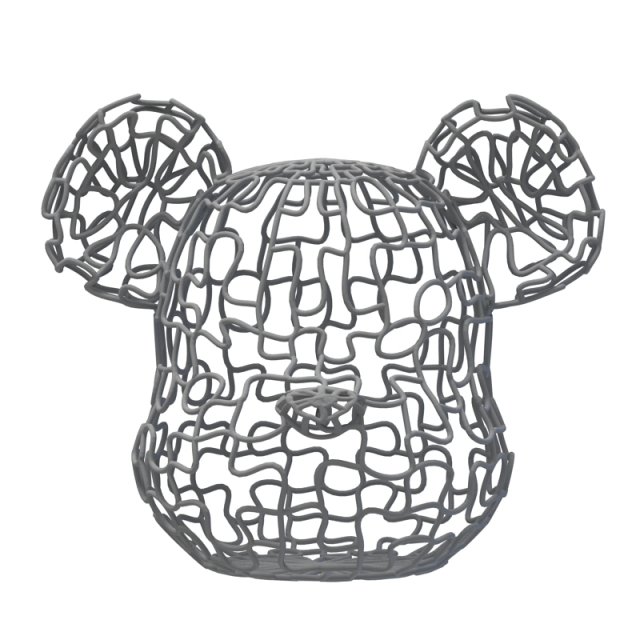 wire bearbrick head 3Dモデル .c4d .max .obj .3ds .fbx .stl .blend 