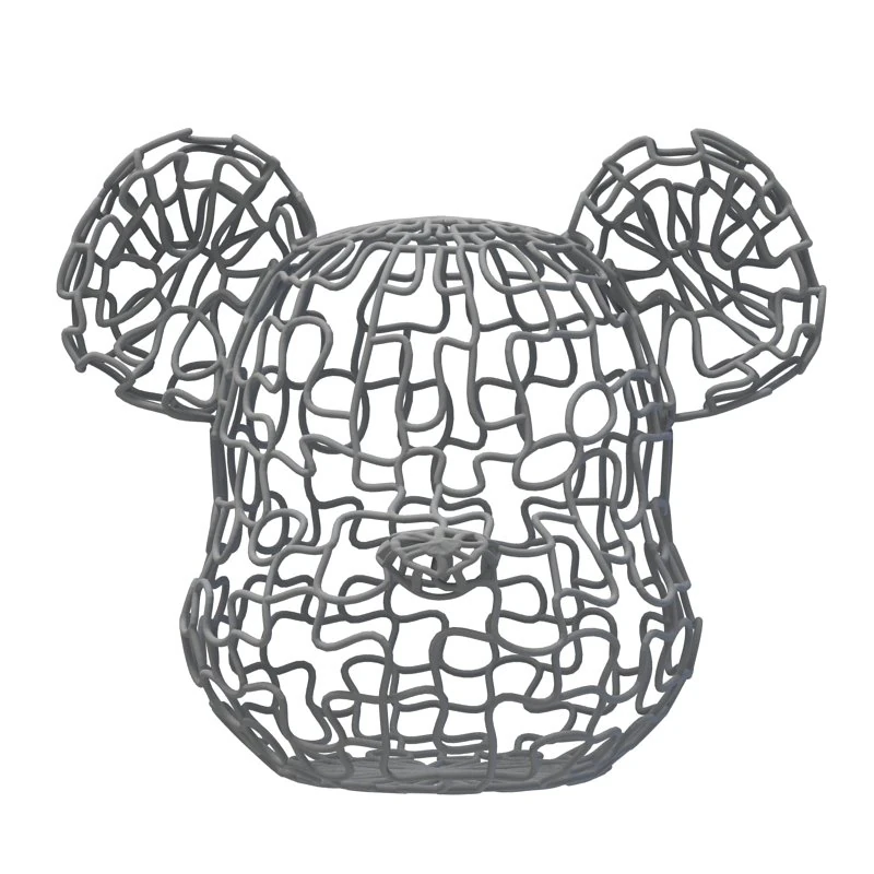 wire bearbrick head 3D Model .c4d .max .obj .3ds .fbx .stl .blend 