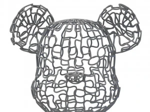 와이어 베어브릭 헤드 3D 모델