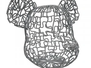 wire bearbrick head 3D Model