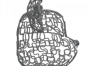 wire bearbrick head 3Dモデル