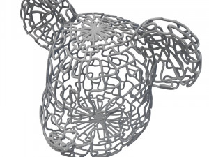 wire bearbrick head 3Dモデル