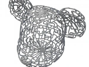 wire bearbrick head 3D Model