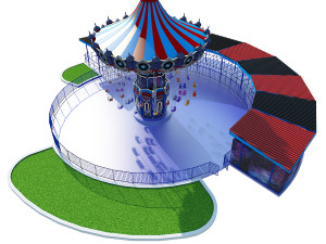 chair swing ride Modelo 3D