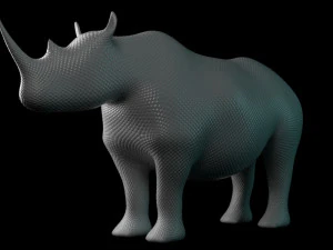 modelo de impress&atilde;o 3D de rinoceronte Modelo 3D