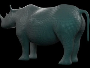 modelo de impress&atilde;o 3D de rinoceronte Modelo 3D