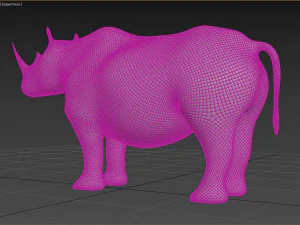 modelo de impress&atilde;o 3D de rinoceronte Modelo 3D