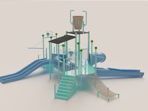 Chidren Slider Water Park Modelo 3D