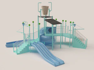 Chidren Slider Water Park 3D Model