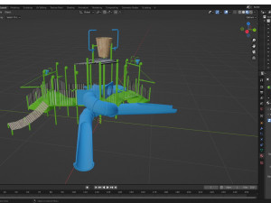 Chidren Slider Water Park 3D Модель