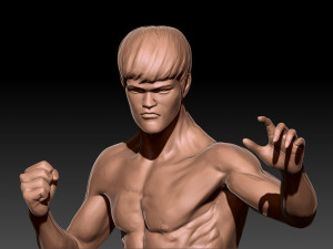 Bruce Lee 3D Print Model Modèles 3D en vedette
