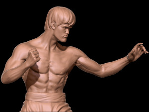 Bruce Lee 3D Print Model Modèles 3D en vedette