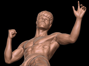 Bruce Lee 3D Print Model Modèles 3D en vedette