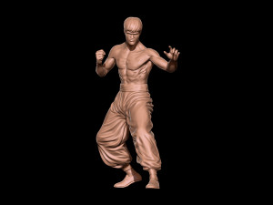 Bruce Lee 3D Print Model Modèles 3D en vedette