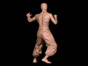 Bruce Lee 3D Print Model Modèles 3D en vedette