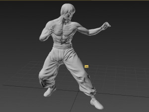 Bruce Lee 3D Print Model Modèles 3D en vedette