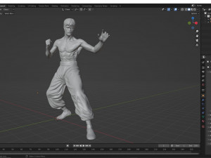 Bruce Lee 3D Print Model Modèles 3D en vedette
