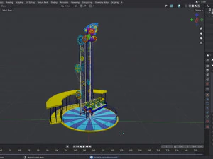 跳蛙落塔游乐设施 3D 模型