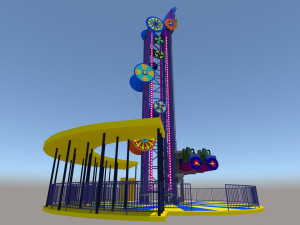 Jump Frog Drop Tower 3D 모델