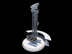 Jump Frog Drop Tower 3D 모델