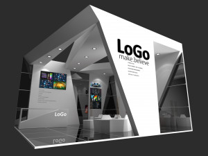 6 x 6 exhibition booth 3D Model