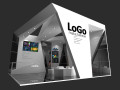 6 x 6 exhibition booth 3Dモデル