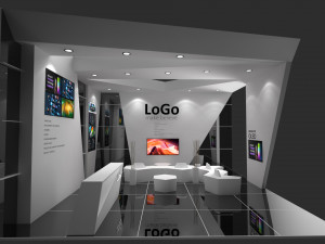 6 x 6 exhibition booth 3D Model