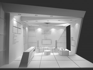6 x 6 exhibition booth 3D Model