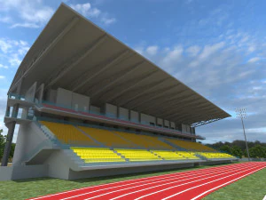 Stadium low poly model 3D Model