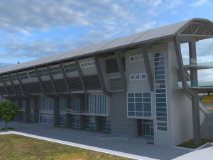 Stadium low poly model 3D Model