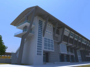 Stadium low poly model 3D Model