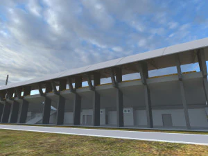 Stadium low poly model 3D Model