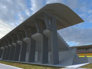Stadium low poly model 3D Model