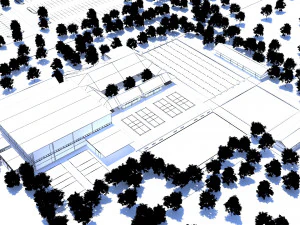 Stadium low poly model 3D Model