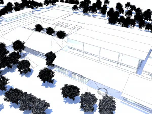 Stadium low poly model 3D Model