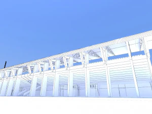 Stadium low poly model 3D Model