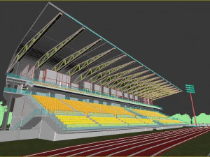 Stadium low poly model 3D Model