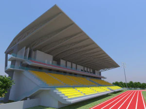 Stadium low poly model 3D Model