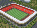 Football stadium low poly model 3D Model
