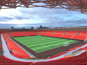 Football stadium low poly model 3D Model